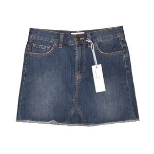 SOUTHERN‎ TIDE NEW $88 Frayed Hem Mini Denim Skirt Medium Indigo Size 25